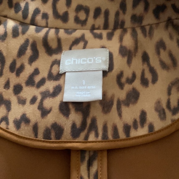 Chico’s Leopard faux suede light weight coat - Picture 12 of 13